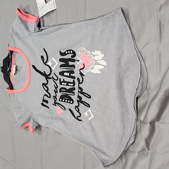 NWT girls gray graphic shirt size 7/8 M - Picture 8 of 13